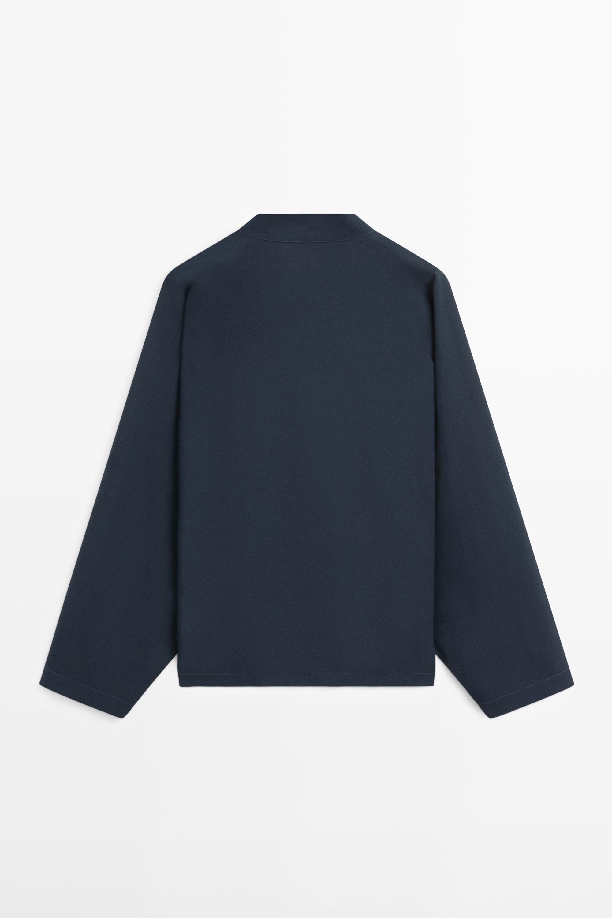 Blouse fluide col officier